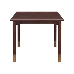34" Straight Leg Dining Table w/Metal Ferrules